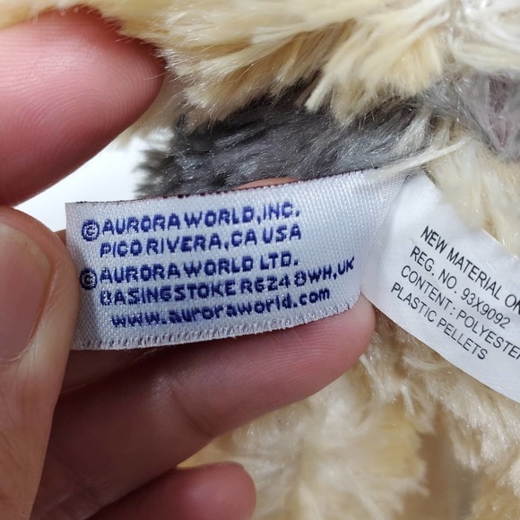 Aurora Wily Wolf Dog Plush Stuffed Animal Gray Toy - Picture 7 of 9